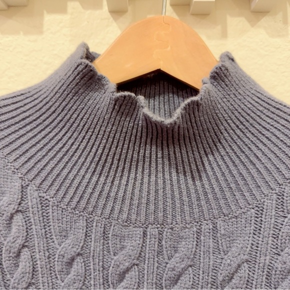 En Saison Bettany Mini Cable Knit Sweater Dress in Blue NWT Size Small - Picture 6 of 7